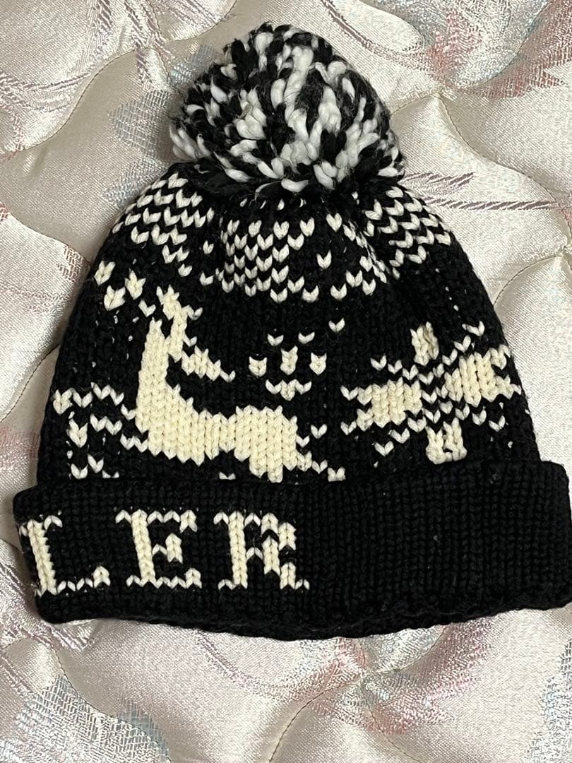 MONCLER モンクレール ノルディック柄 ボンボン付きニット帽