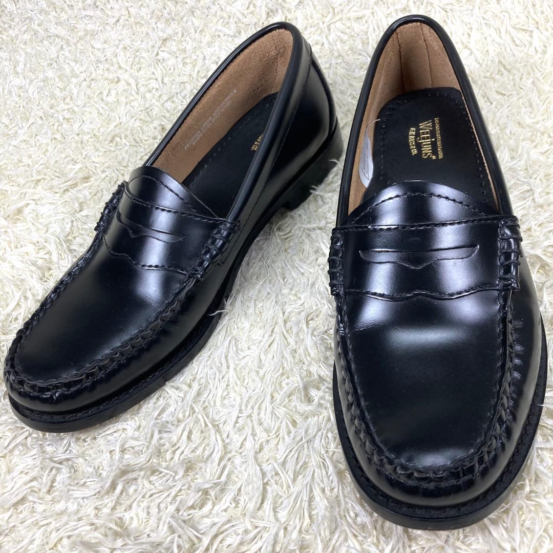 『未使用級』G.H.BASS ローファー 革靴 ブラック レザー 24.5