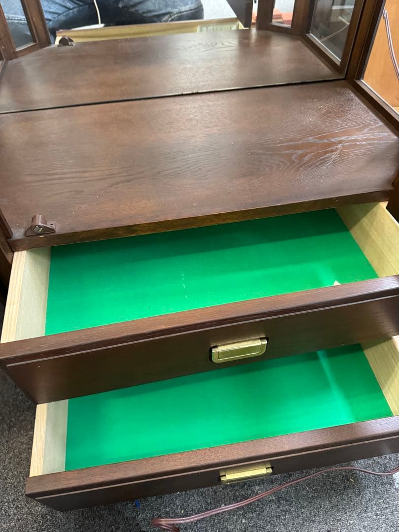 木製ガラスケース 5段棚 ダークブラウン