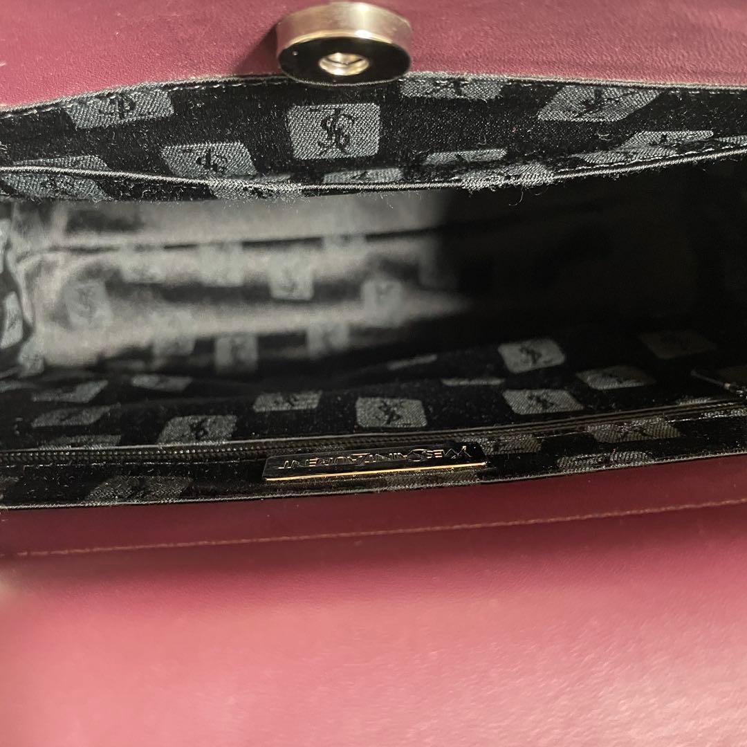 2512-15｜イヴサンローラン ハンドバッグ レザー スエード ボルドー