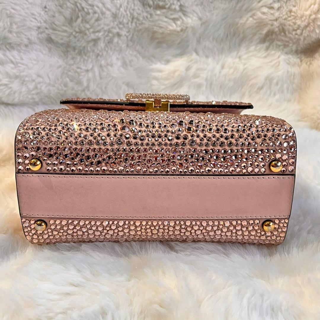 美品✨希少✨ヴァレンティノ Vスリング ミニハンドバッグ ピンク