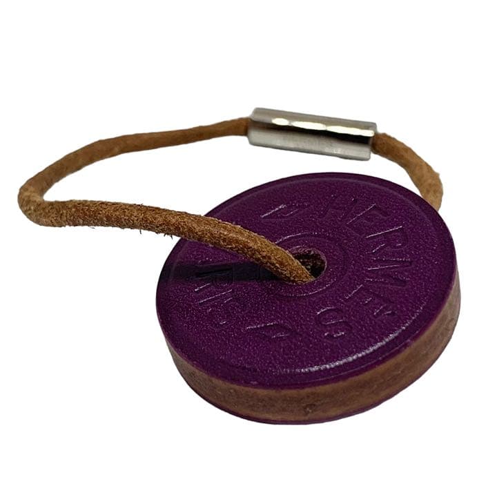 正規品 HERMES エルメス セリエ チャーム キーホルダー パープル