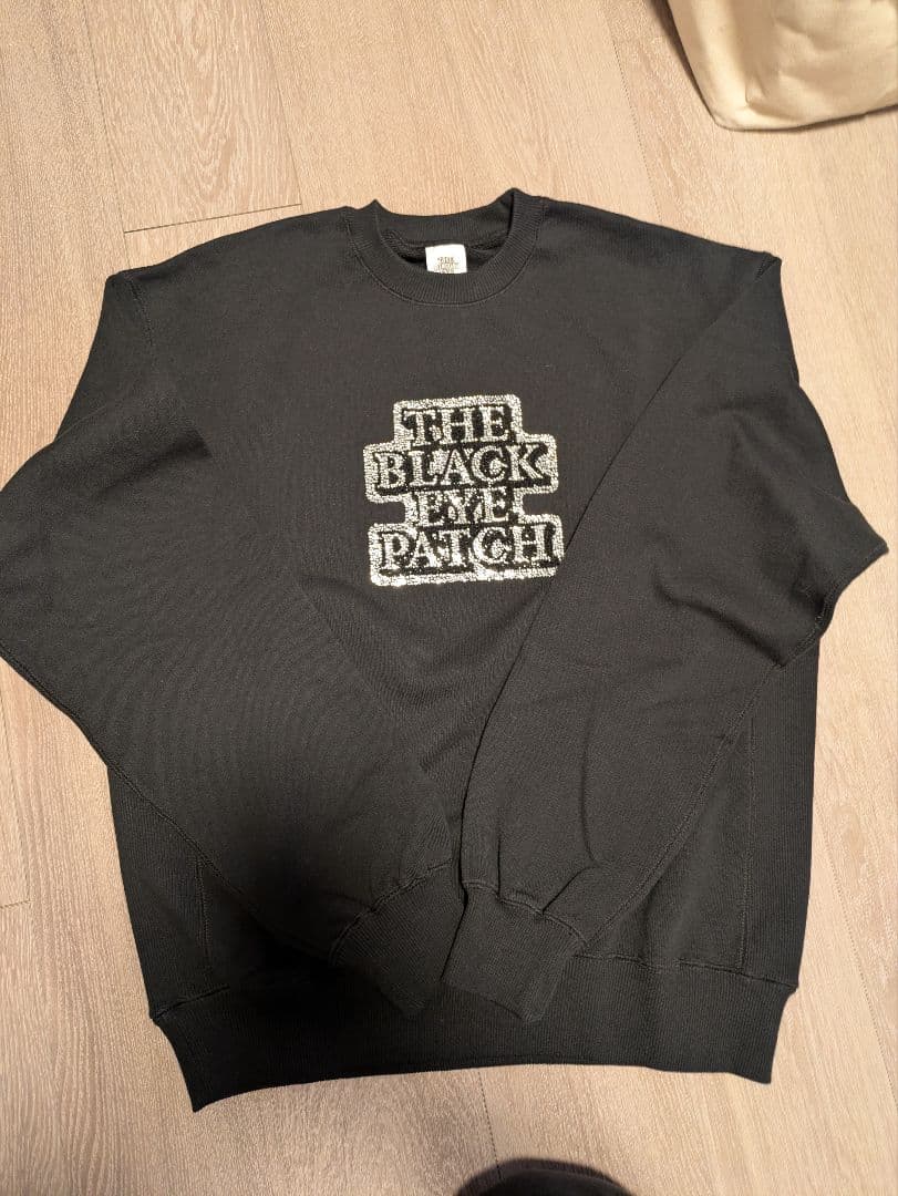 未使用　ブラックアイパッチ　ラインストーントレーナー　s