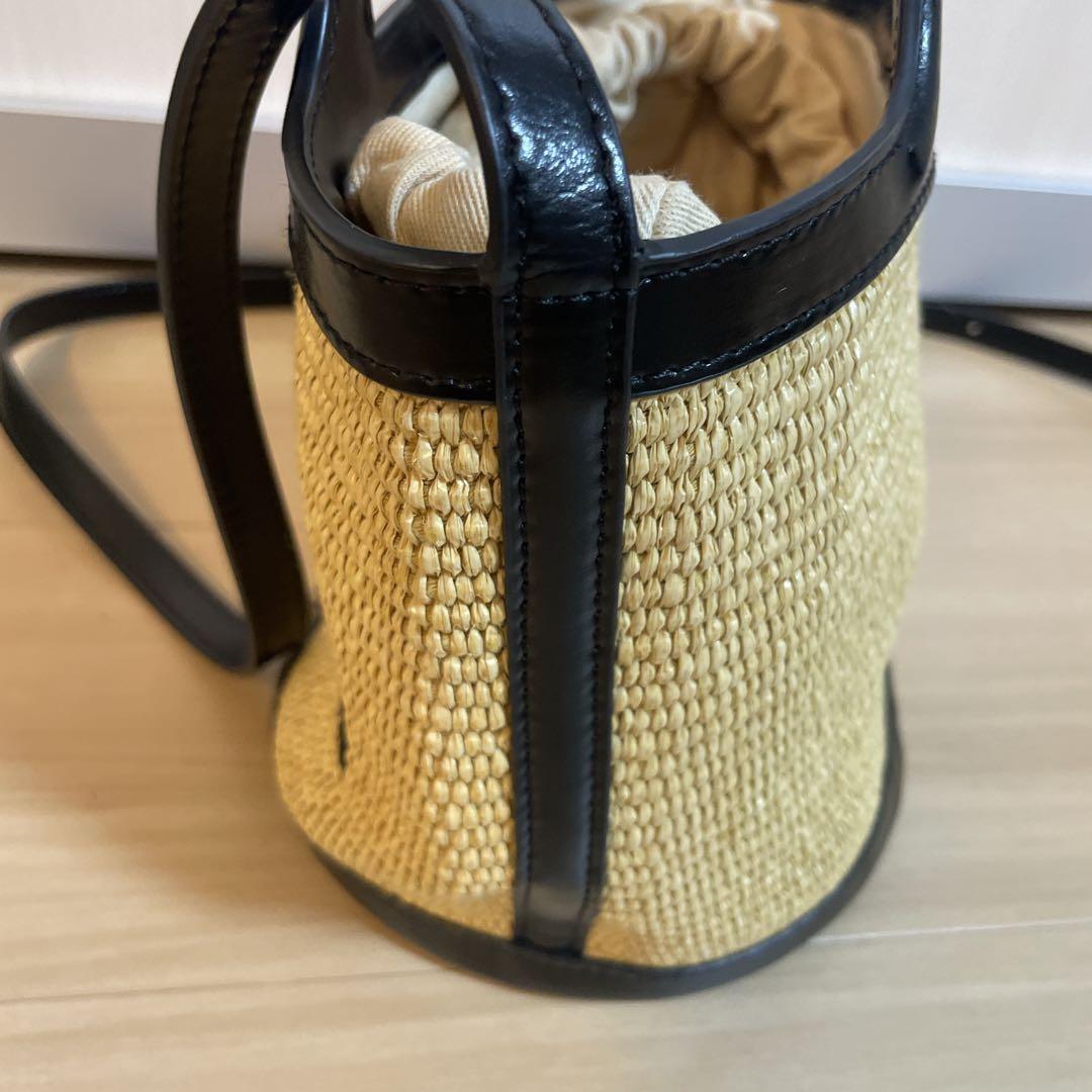 【美品】MARNI マルニ かごバッグ ショルダー ラフィア 2way ブラック