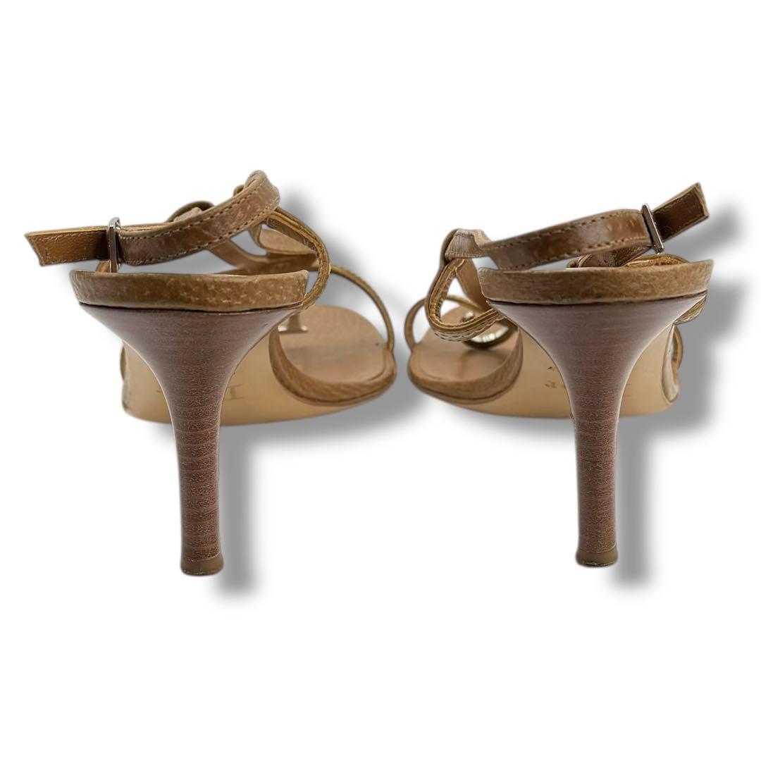 美品 Dior ディオール ロゴ レザー ヒール サンダル ミュール ビンテージ