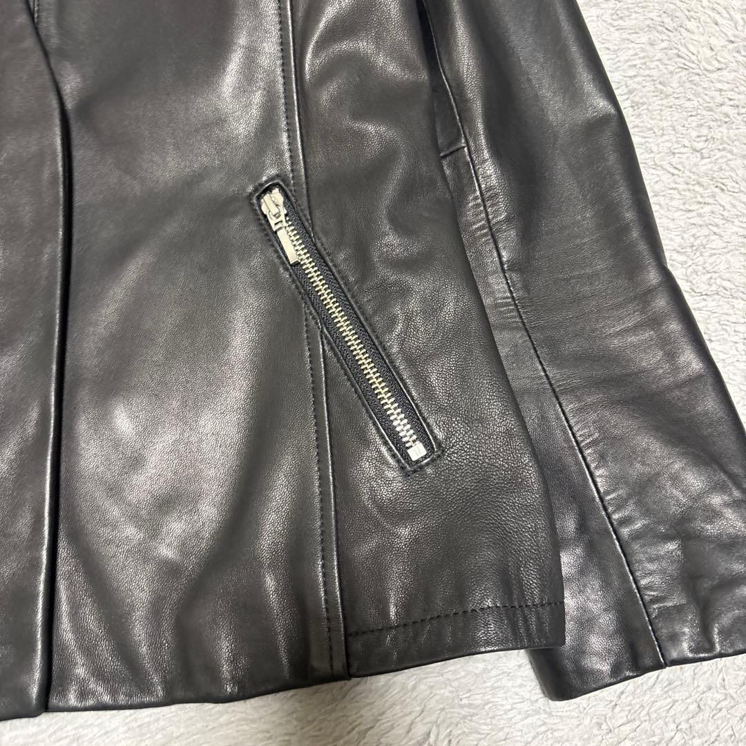 LAUTREAMONT 本革　ラム　レザージャケット　ノーカラー　襟無　Lサイズ