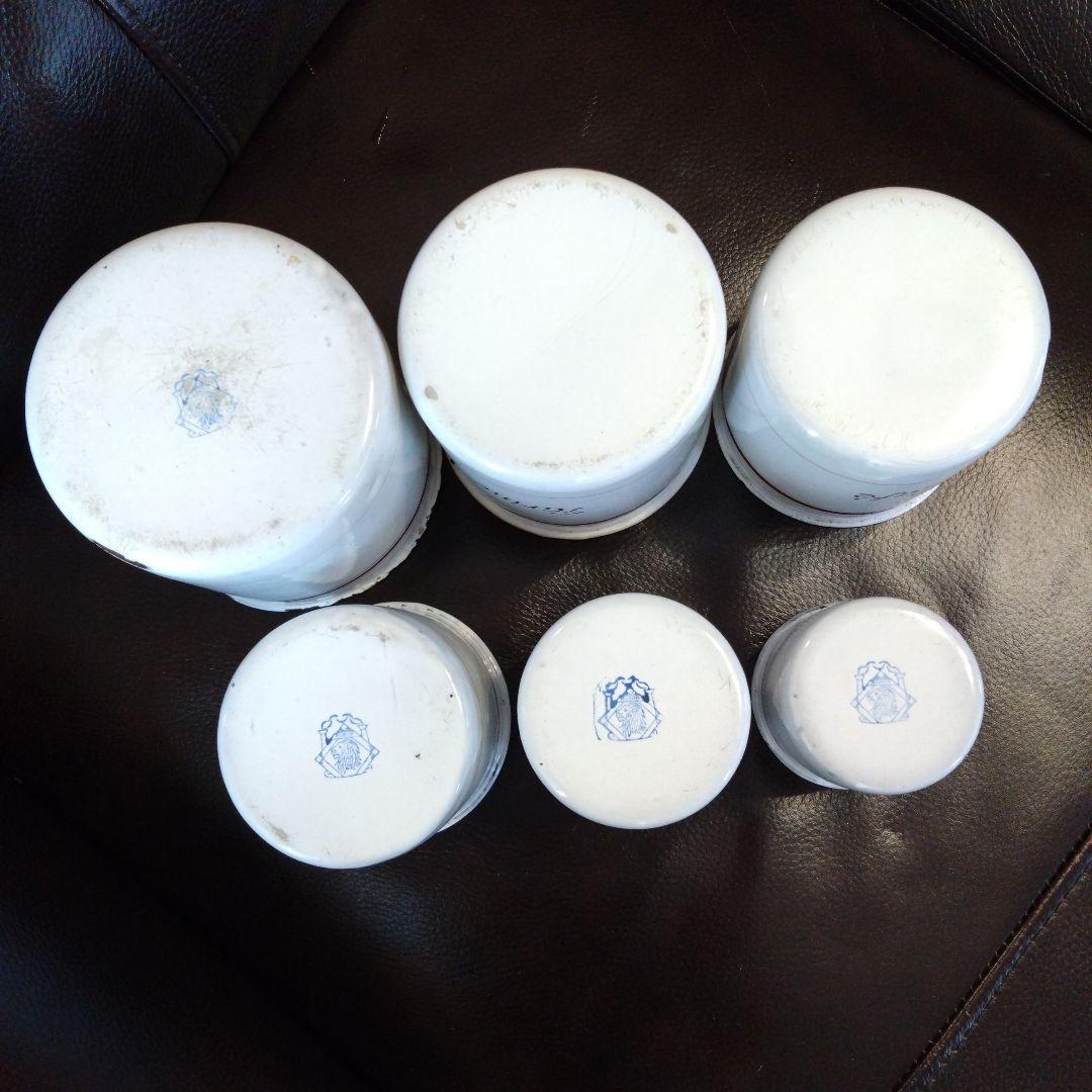 フレンチアンティーク　ホーロー　キャニスター　6個セット