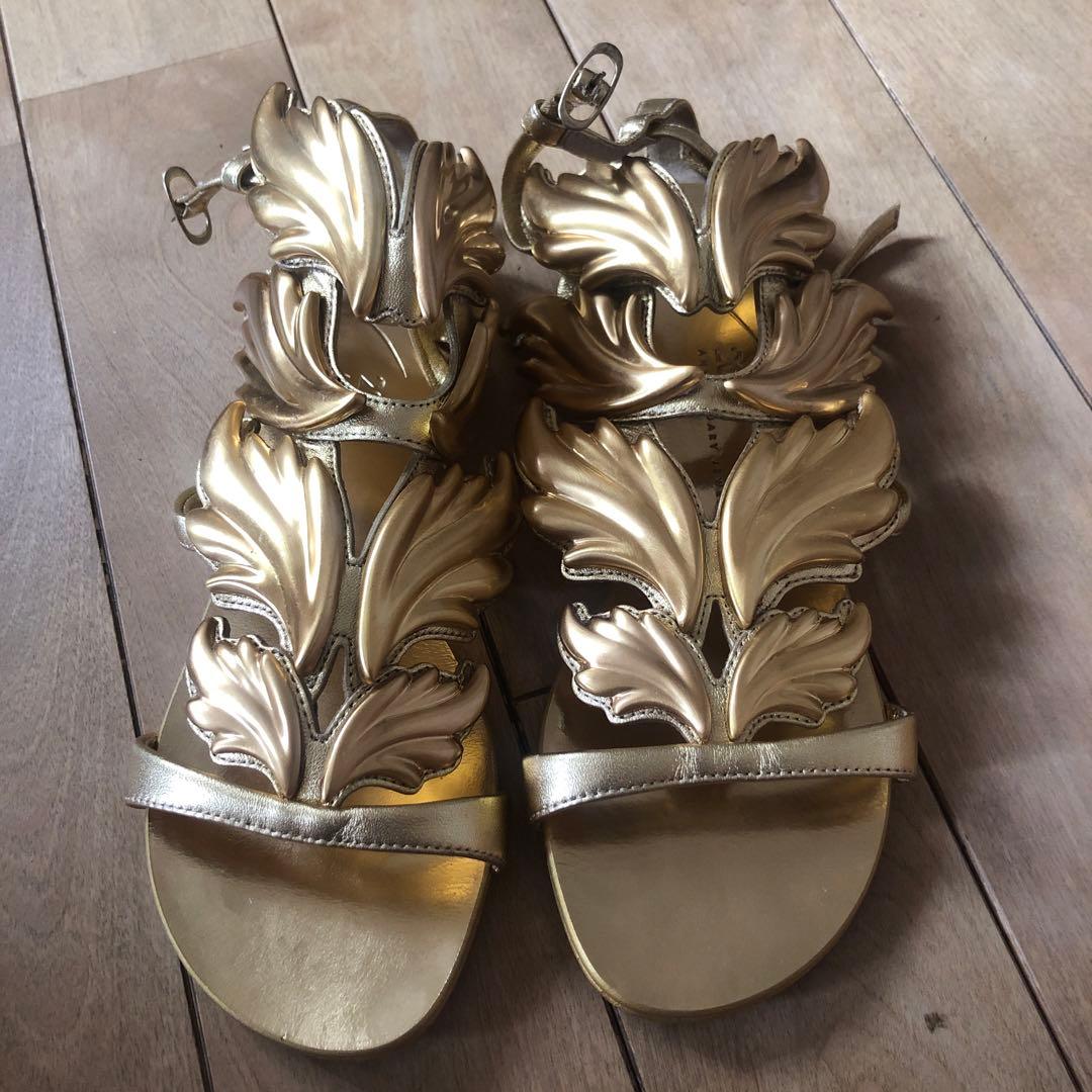 Giuseppe Zanotti ゴールドサンダル36定価205000