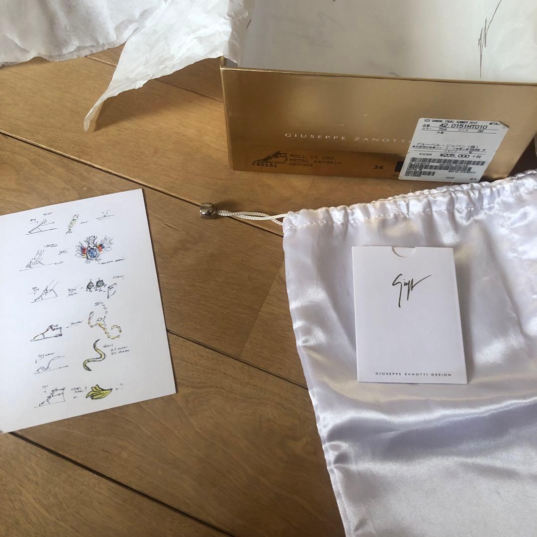 Giuseppe Zanotti ゴールドサンダル36定価205000