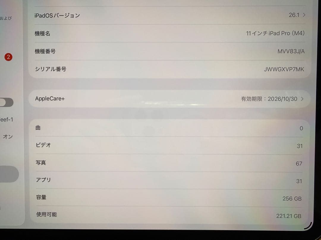 Apple iPad Pro 11インチ 256GB Wi-Fi