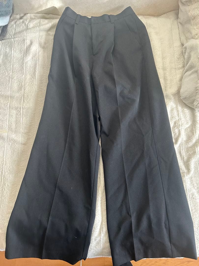 スーツ ILEAN WIDE STRAIGHT BUGGY WOOL SLACKS