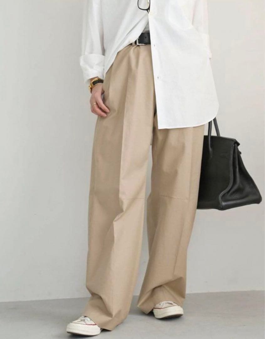 Deuxieme Classe TUCK CHINO ワイドパンツ 34