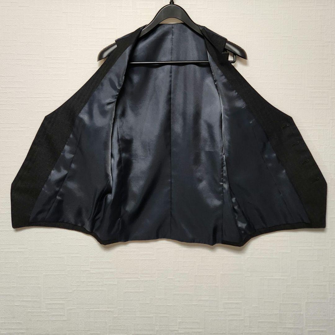 スーツセレクト　メンズ　スーツ　スリーピース　ダークグレー　標準体型