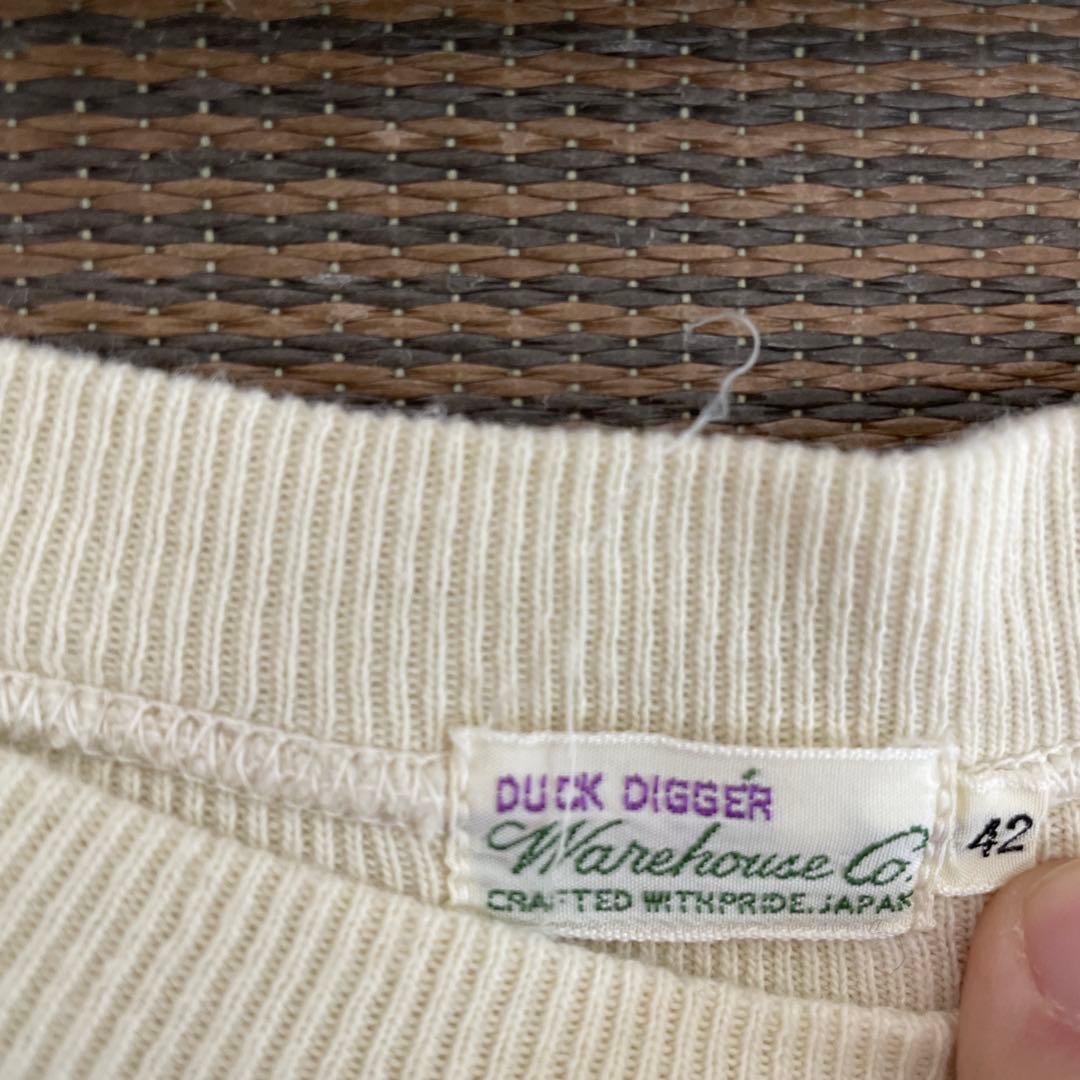 ウエアハウス　DUCK DIGGER 両Ｖスウェット クリーム色 42