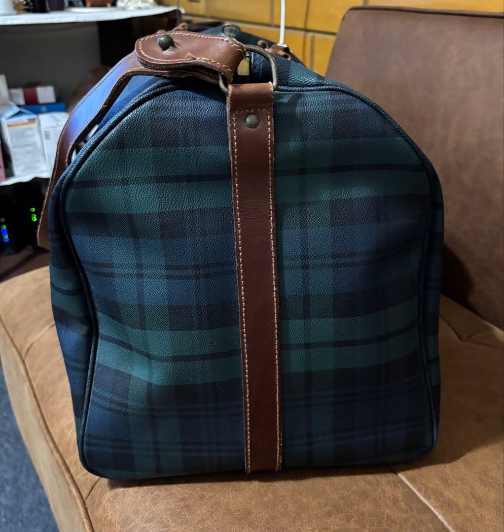 ポロ ラルフローレン ボストンバッグ ２ＷＡＹ チェック グリーン 緑