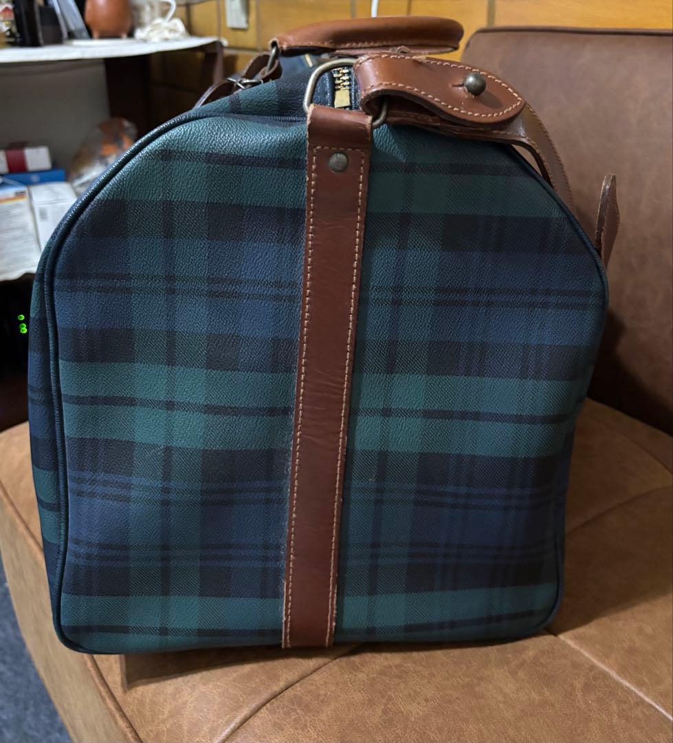 ポロ ラルフローレン ボストンバッグ ２ＷＡＹ チェック グリーン 緑