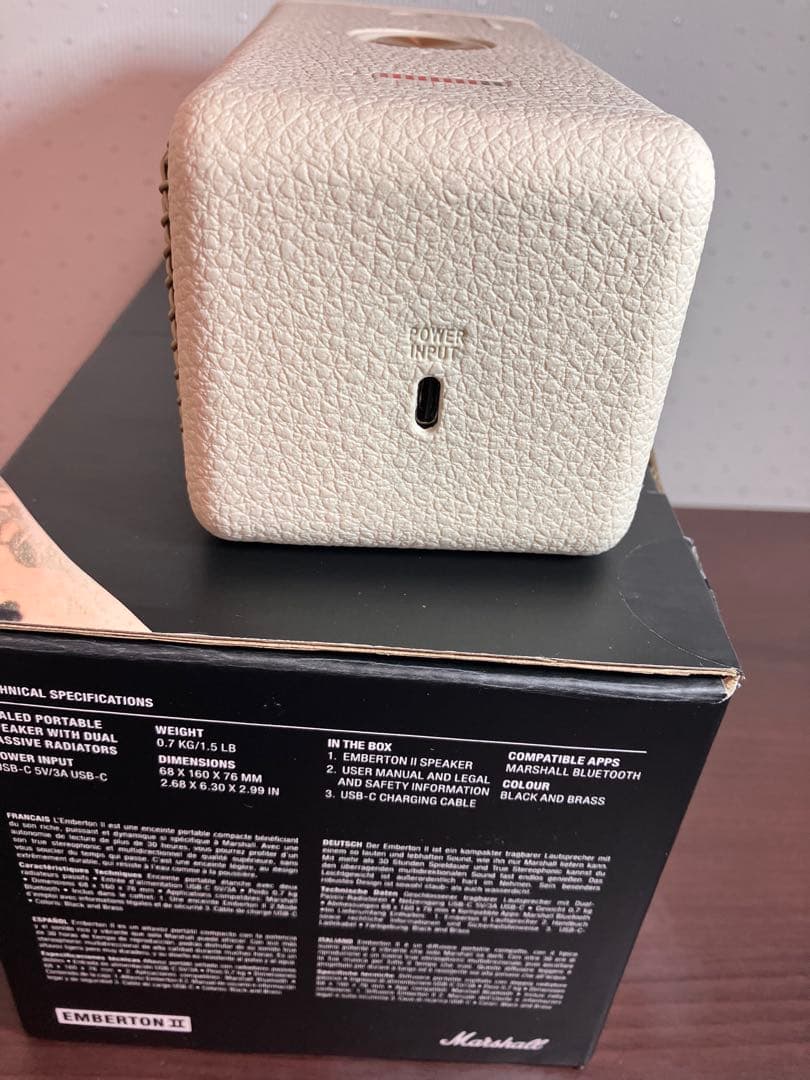 Marshall Emberton II ワイヤレススピーカー - cream