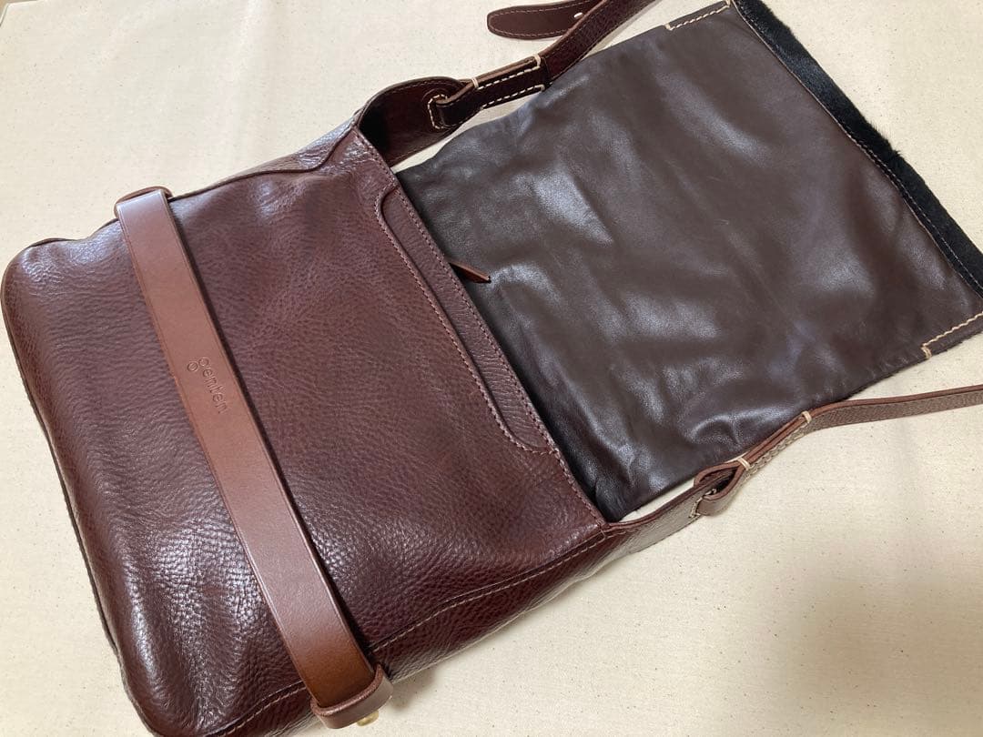 genten ハラコ ブラック　ショルダーバッグ　トートバッグ