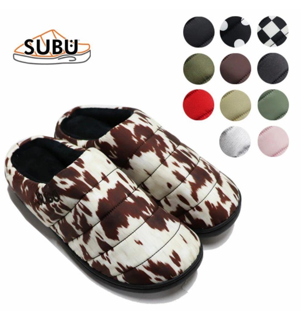 SUBU 牛柄スリッパ 収納袋付き