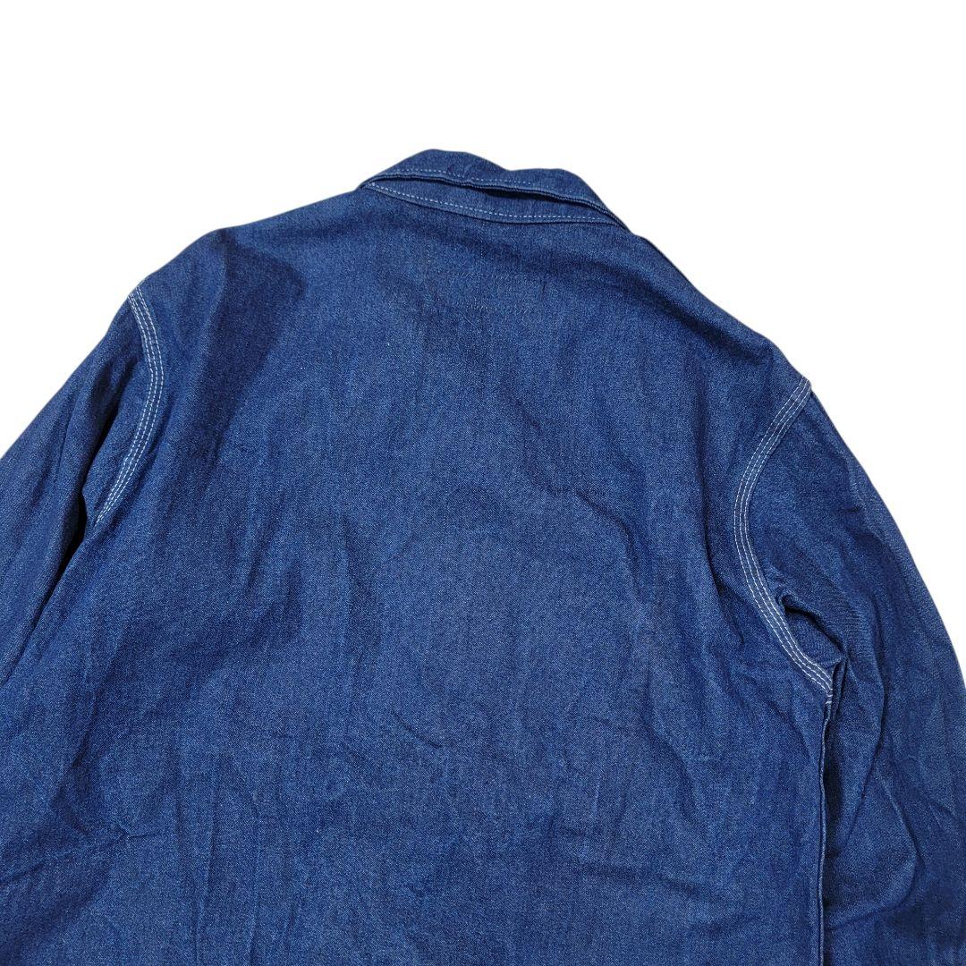 80S-90S 濃紺 ユニバーサルオーバーオール 3本針 42 カバーオール