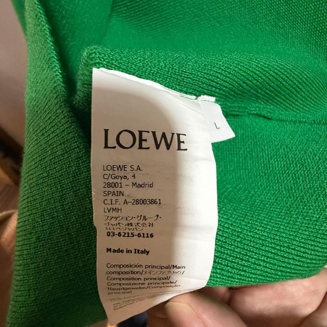 2回のみ着用美品LOEWE グリーン ニットセーター