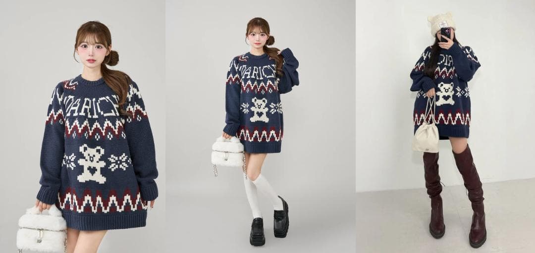 ダーリッチ darich ノルディックベアニットプルオーバー NVY ネイビー