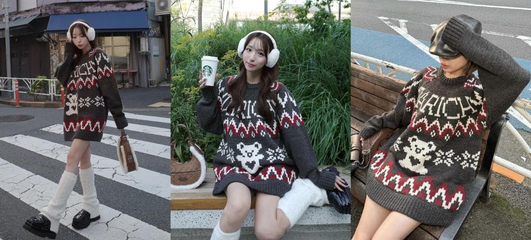 ダーリッチ darich ノルディックベアニットプルオーバー NVY ネイビー