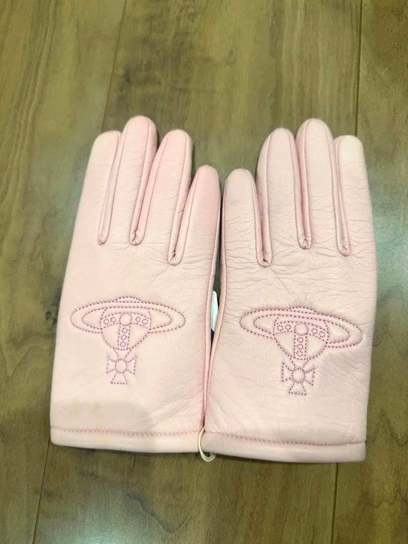 Vivienne Westwood ショーティー レザー手袋 ピンク