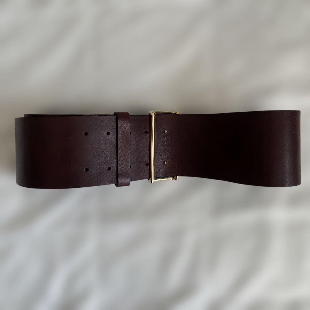 IENA 本革ベルト　茶　フランス製　AMBOISEアンボワーズ