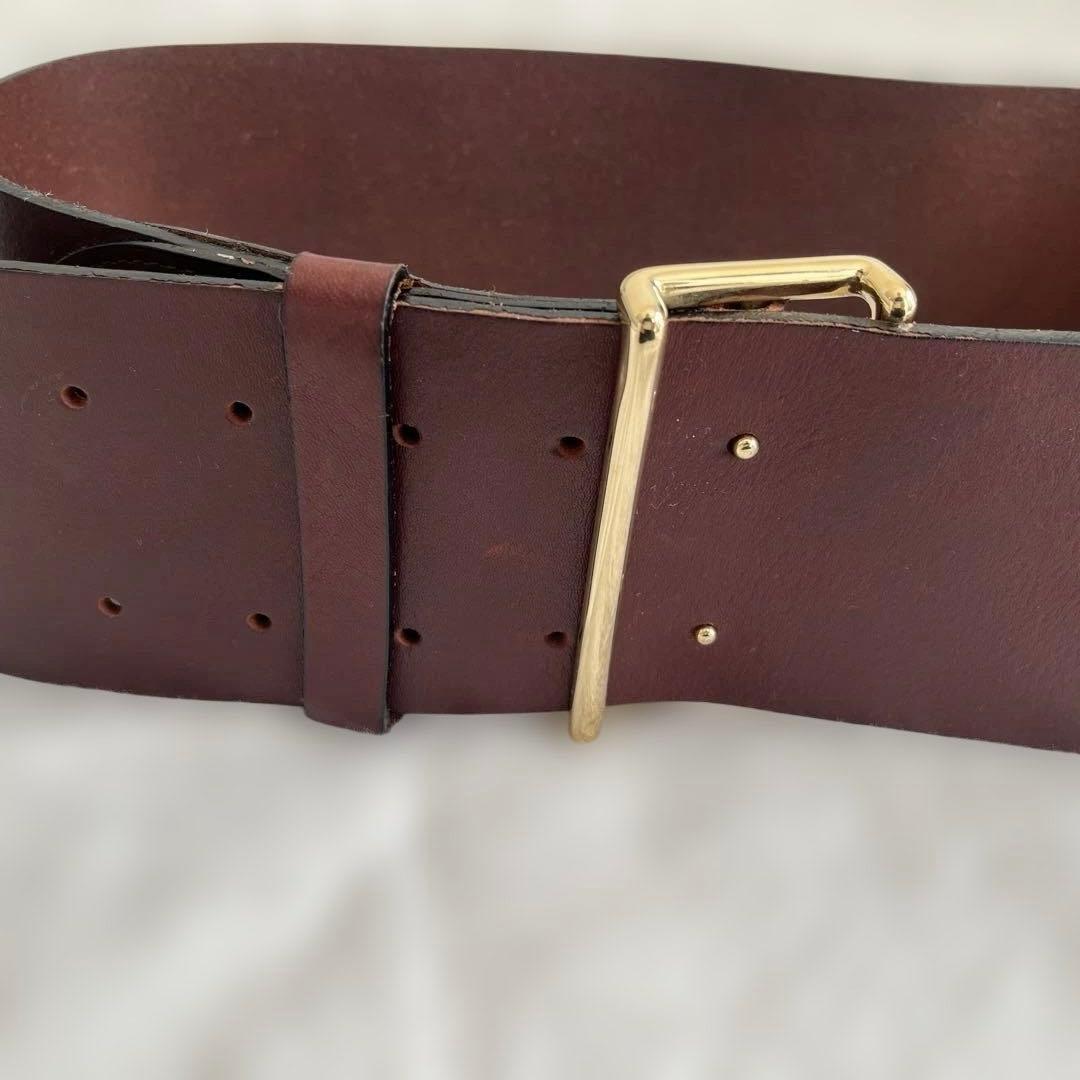 IENA 本革ベルト　茶　フランス製　AMBOISEアンボワーズ