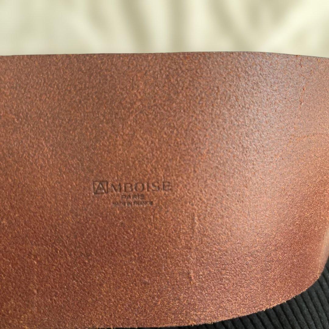 IENA 本革ベルト　茶　フランス製　AMBOISEアンボワーズ