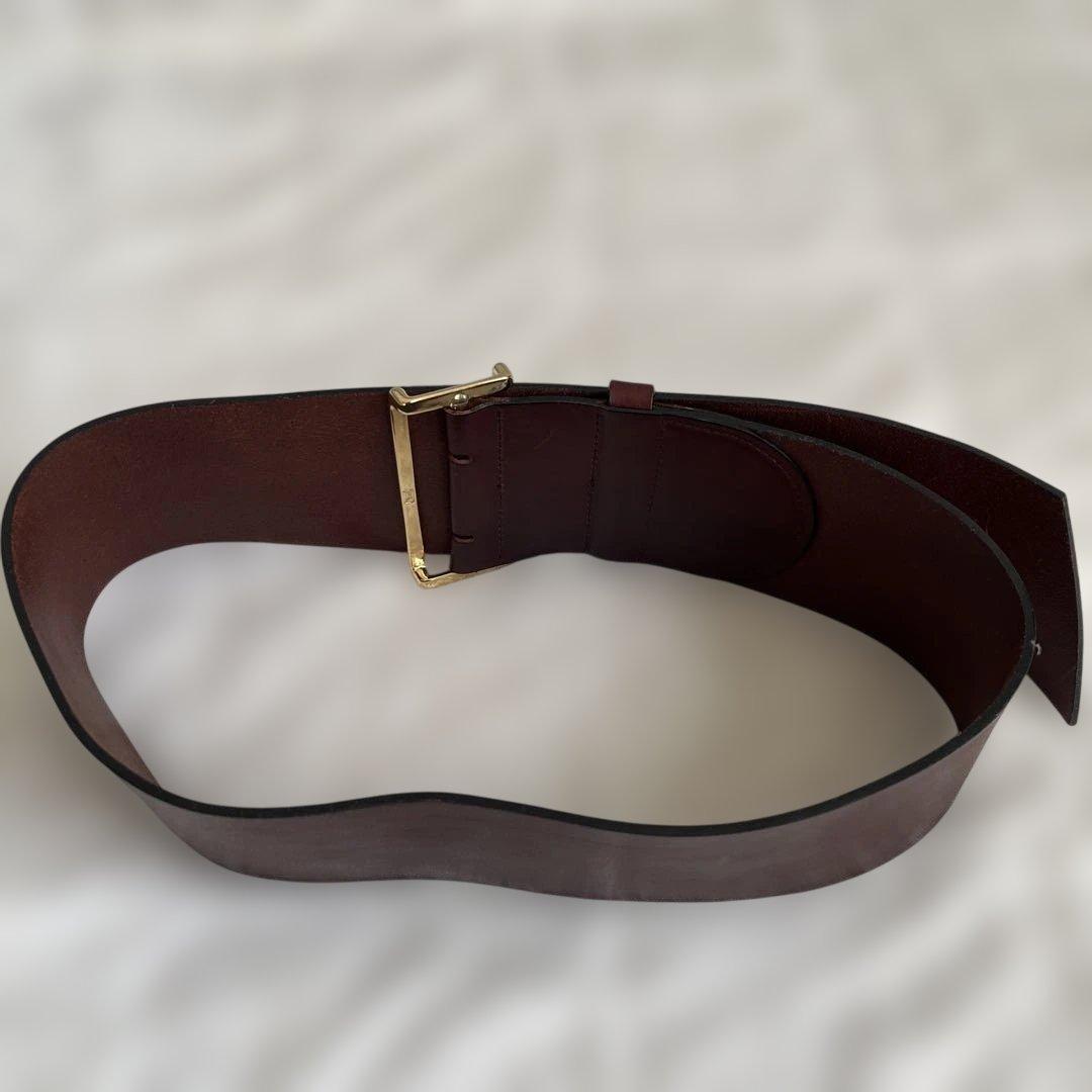 IENA 本革ベルト　茶　フランス製　AMBOISEアンボワーズ