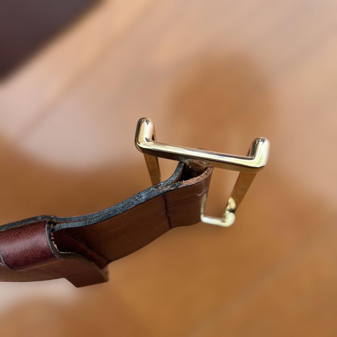 IENA 本革ベルト　茶　フランス製　AMBOISEアンボワーズ