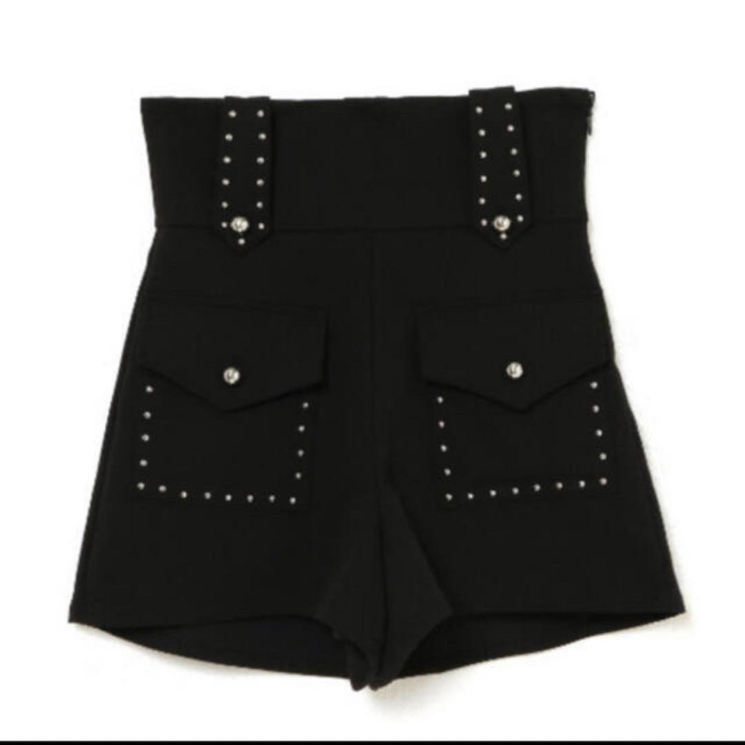 meltthelady スタッズハイウエストショートパンツ