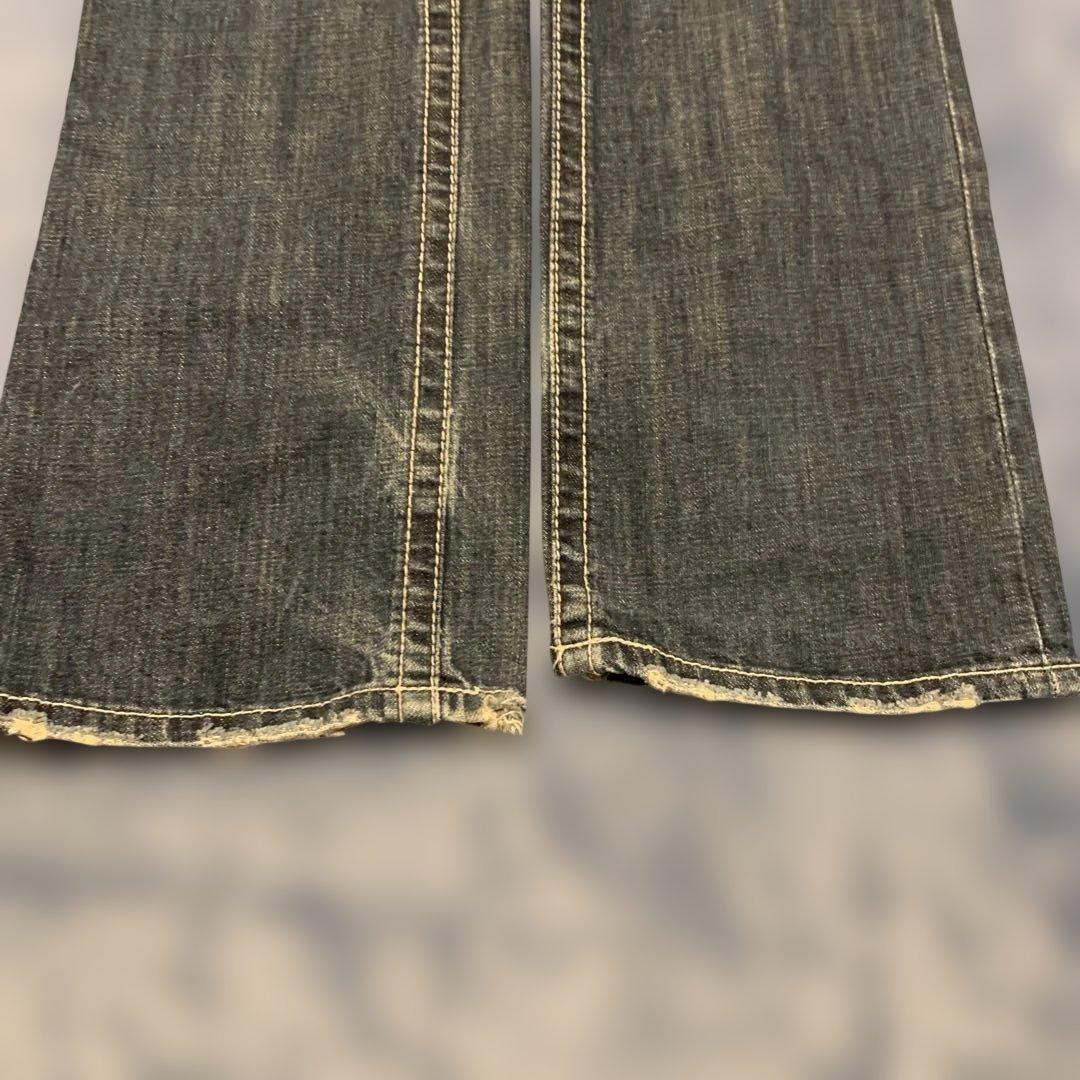 パンツ semantic design gimmick flared denim Y2K