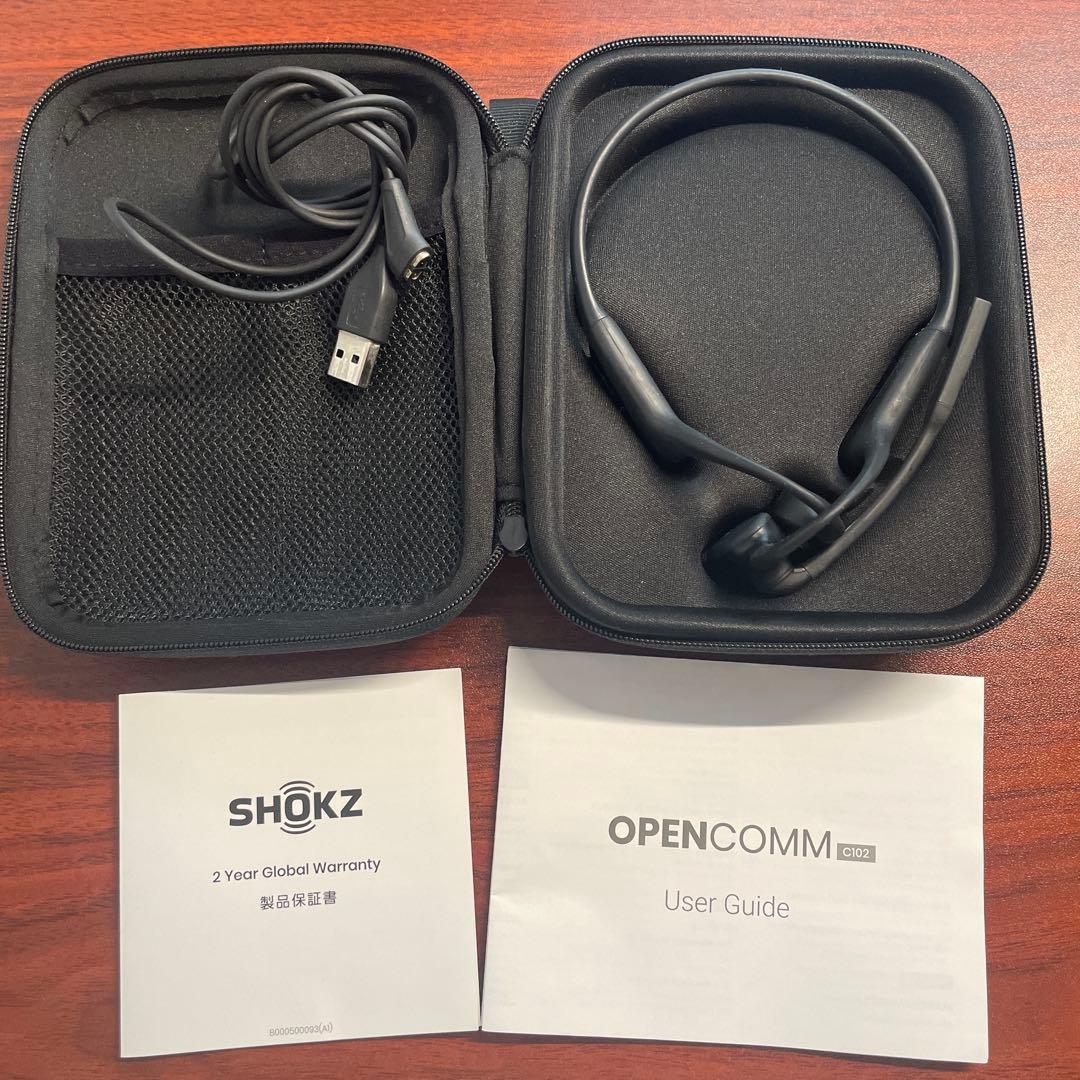 SHOKZ OpenComm C102 ワイヤレス骨伝導イヤホン