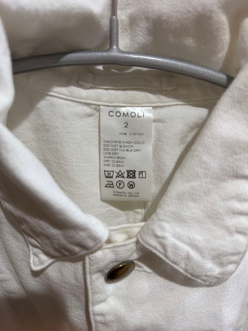 【美品】comoli コモリ コットンホワイト 1938 ジャケット
