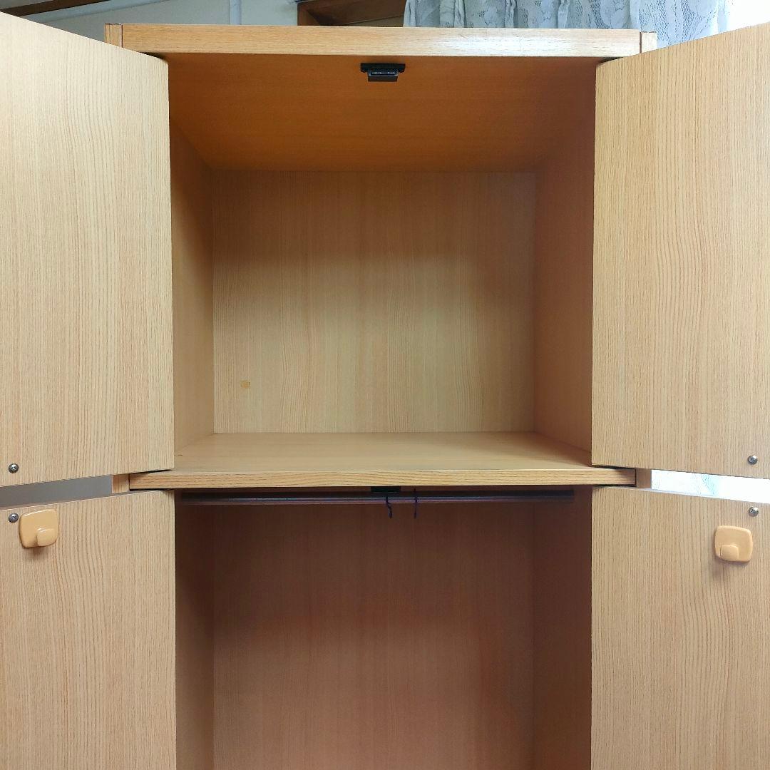 ロッカータンス　洋服ダンス　クローゼット　2扉観音開き　2段　 小型