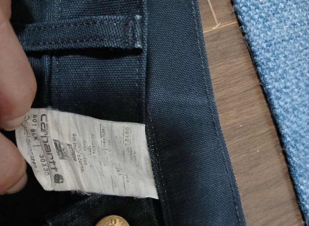 Carhartt ダブルニー 黒 w30L30