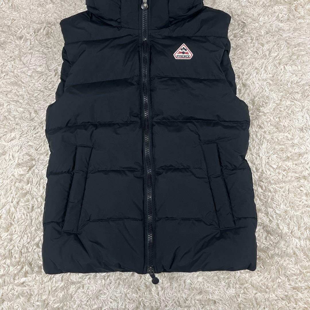 PYRENEX スプートニック ダウンベスト フード着脱可 ブラック XSサイズ