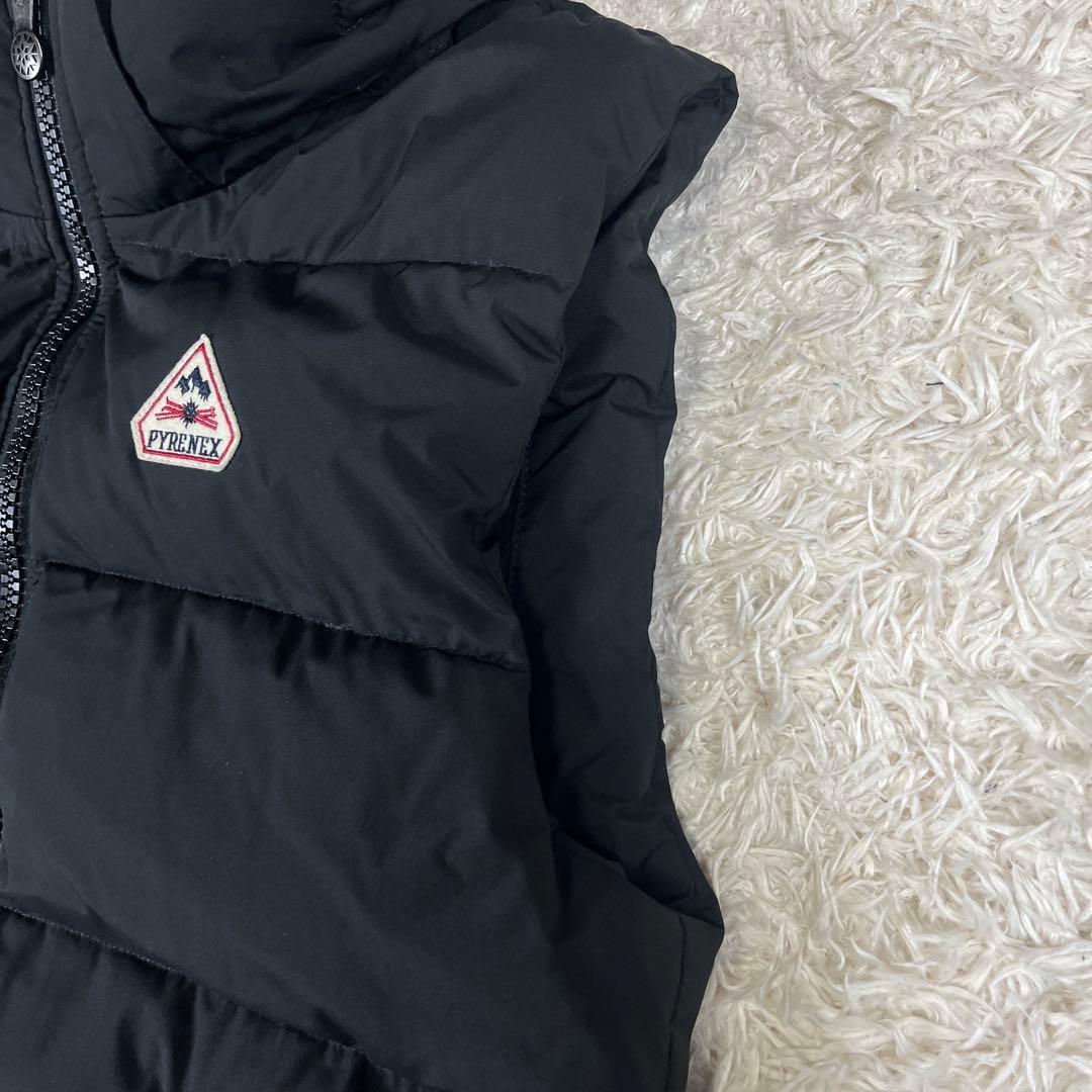 PYRENEX スプートニック ダウンベスト フード着脱可 ブラック XSサイズ
