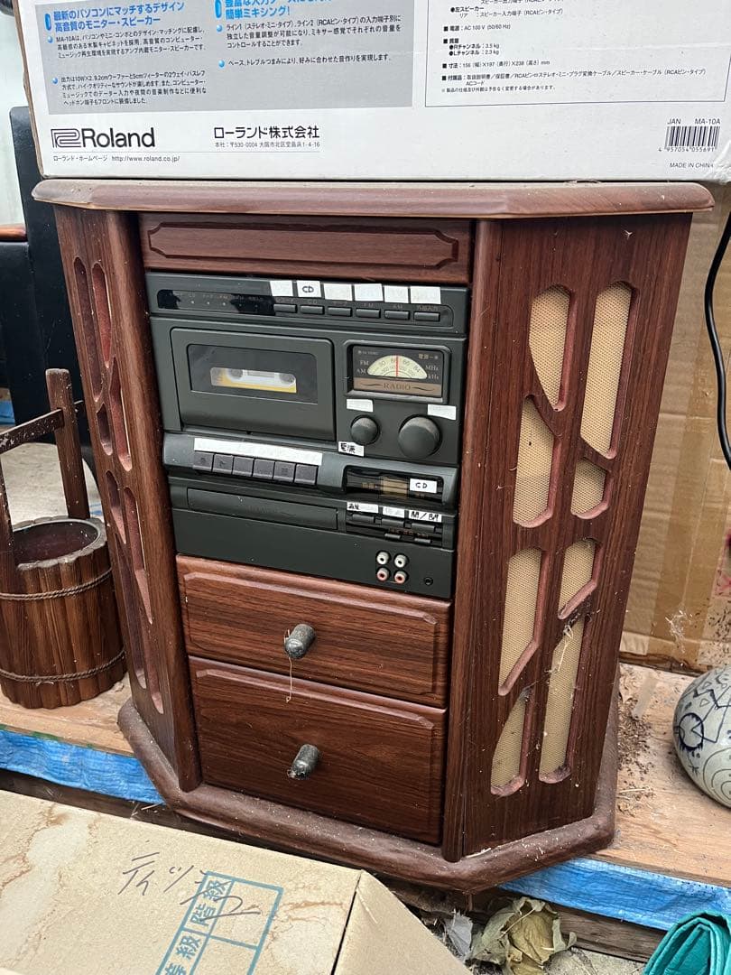 Roland CD・MD・カセットデッキ 木製