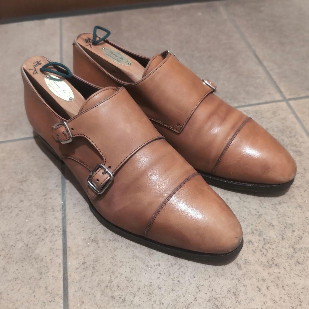 ​【シューツリー込】カルミナ ダブルモンク トレーディングポスト別注 ケア済