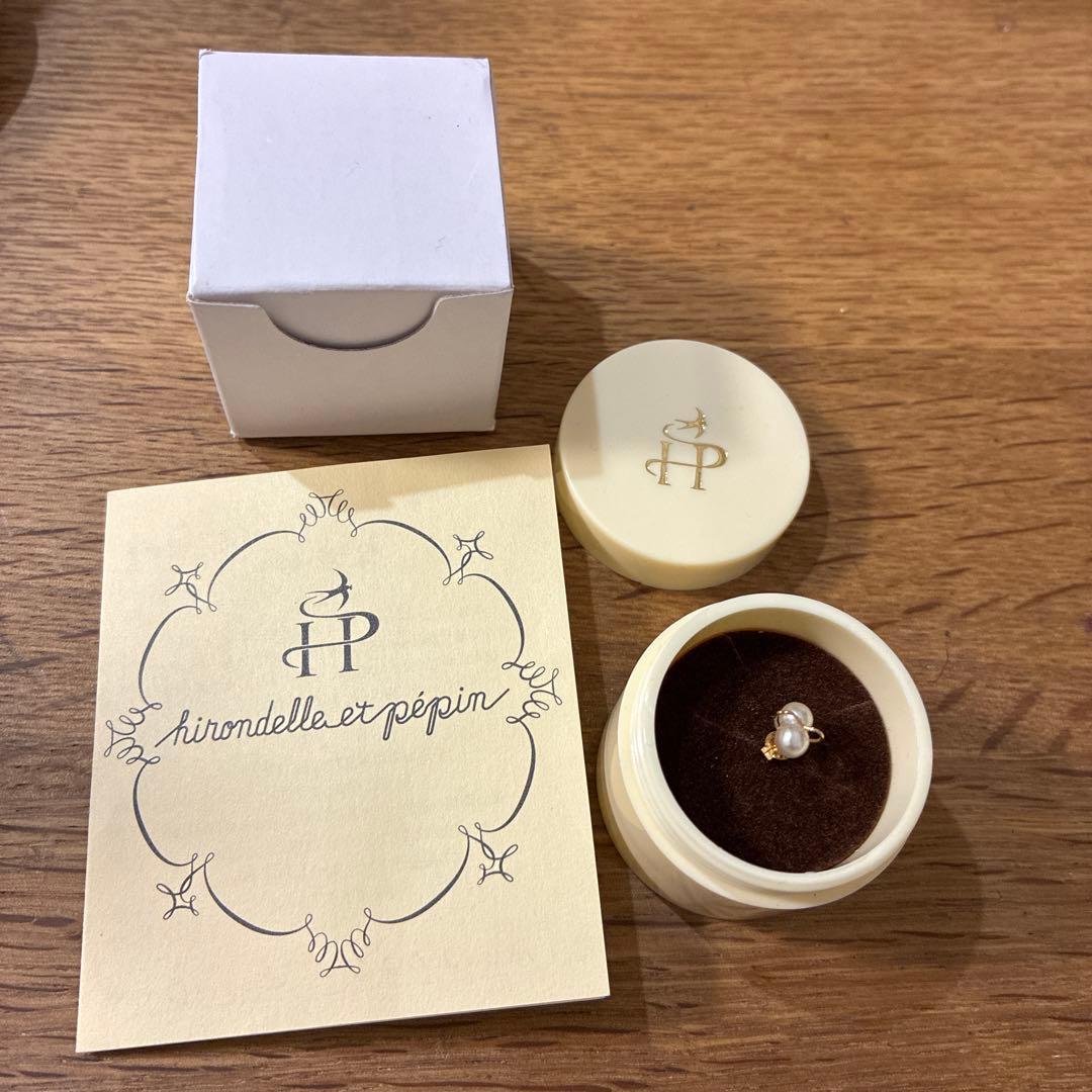 hirodelle et pépin ハート型パールピアス　片耳