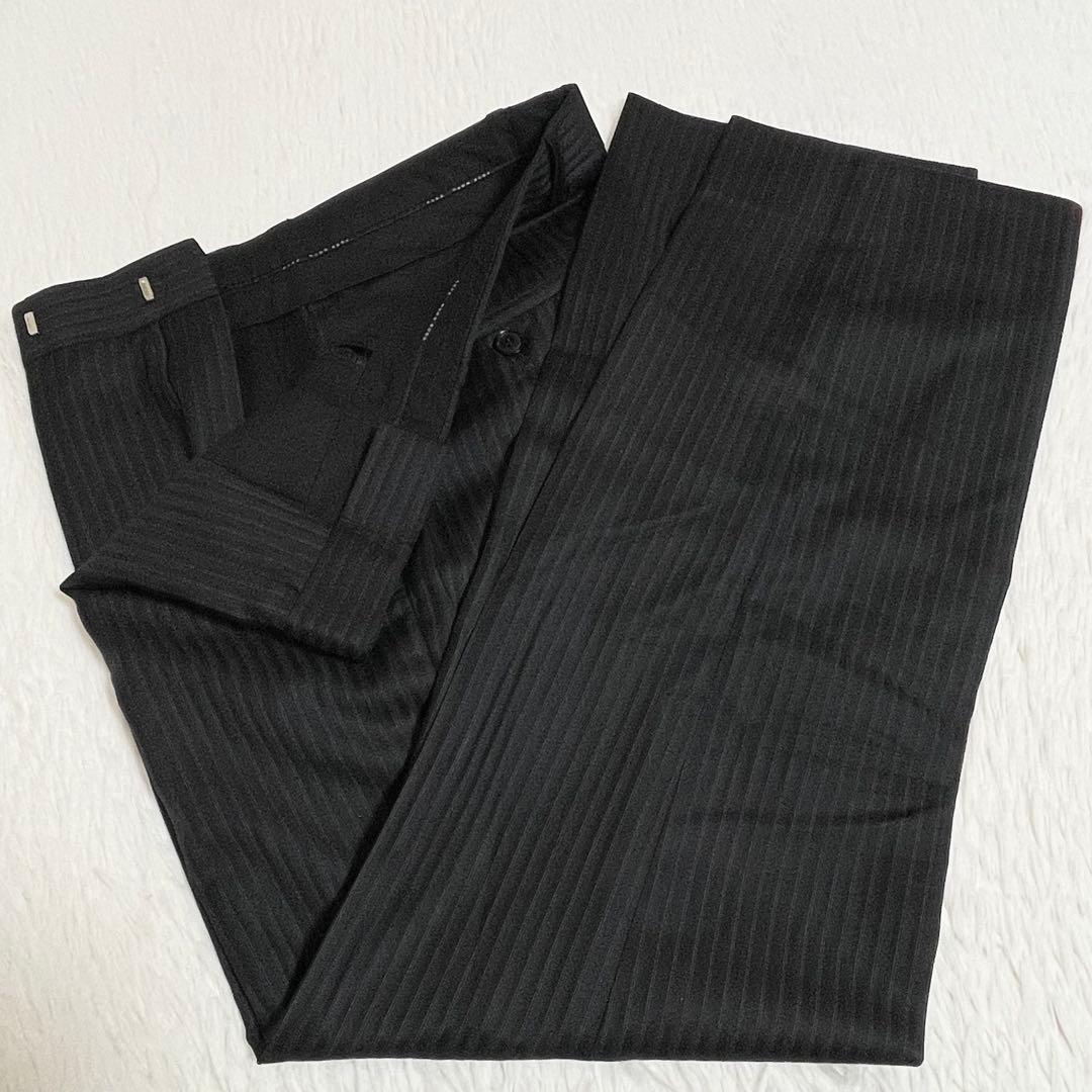 【美品】HUGO BOSS ヒューゴボス　セットアップ　スーツ　黒　シルク　M位