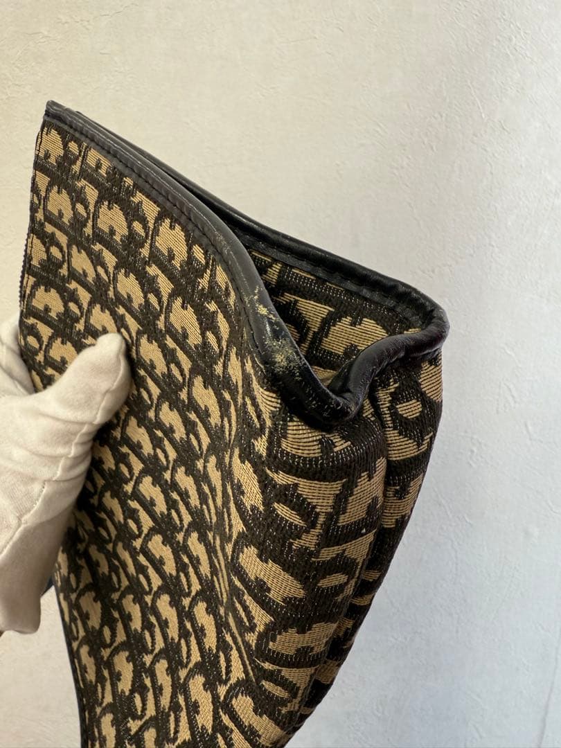 Dior クラッチバッグ ベージュ/ブラック ヴィンテージ