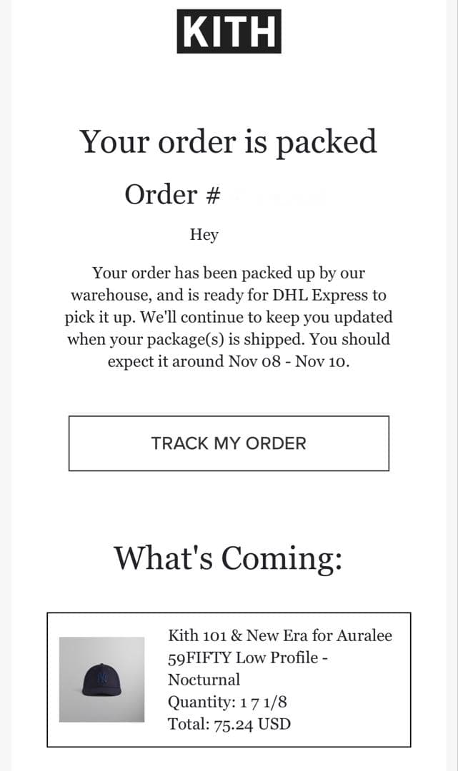 KITH auralee ネイビーキャップ