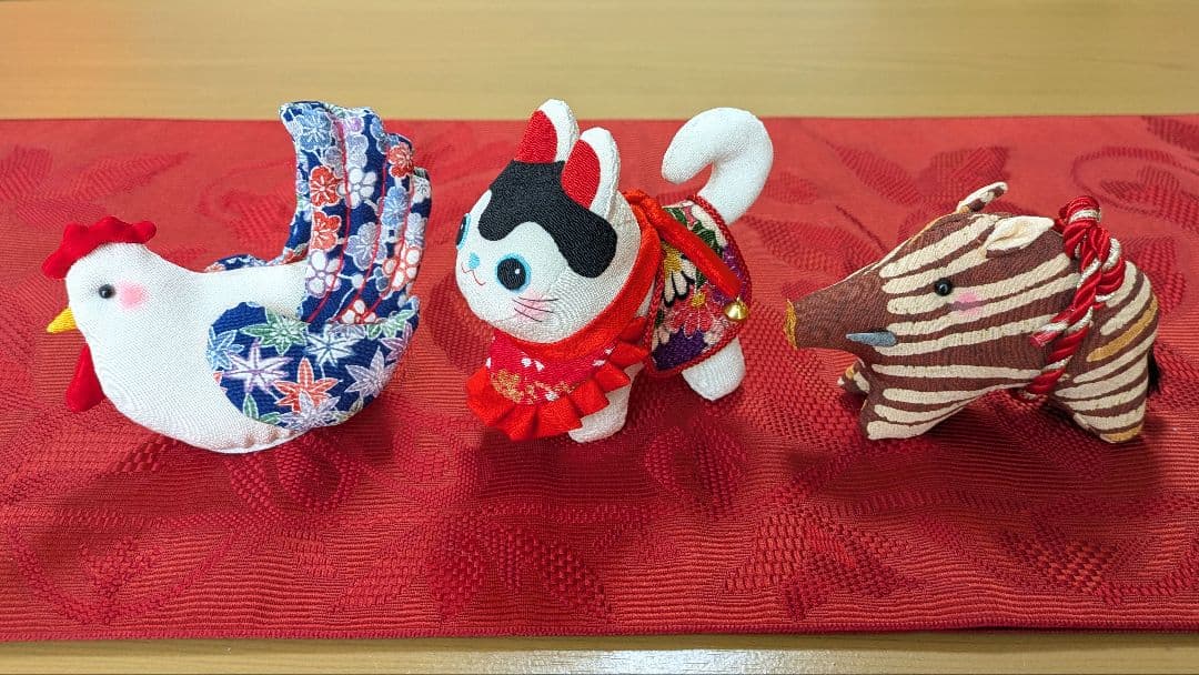 【 十二支の吊るし飾り 】ちりめん細工 干支