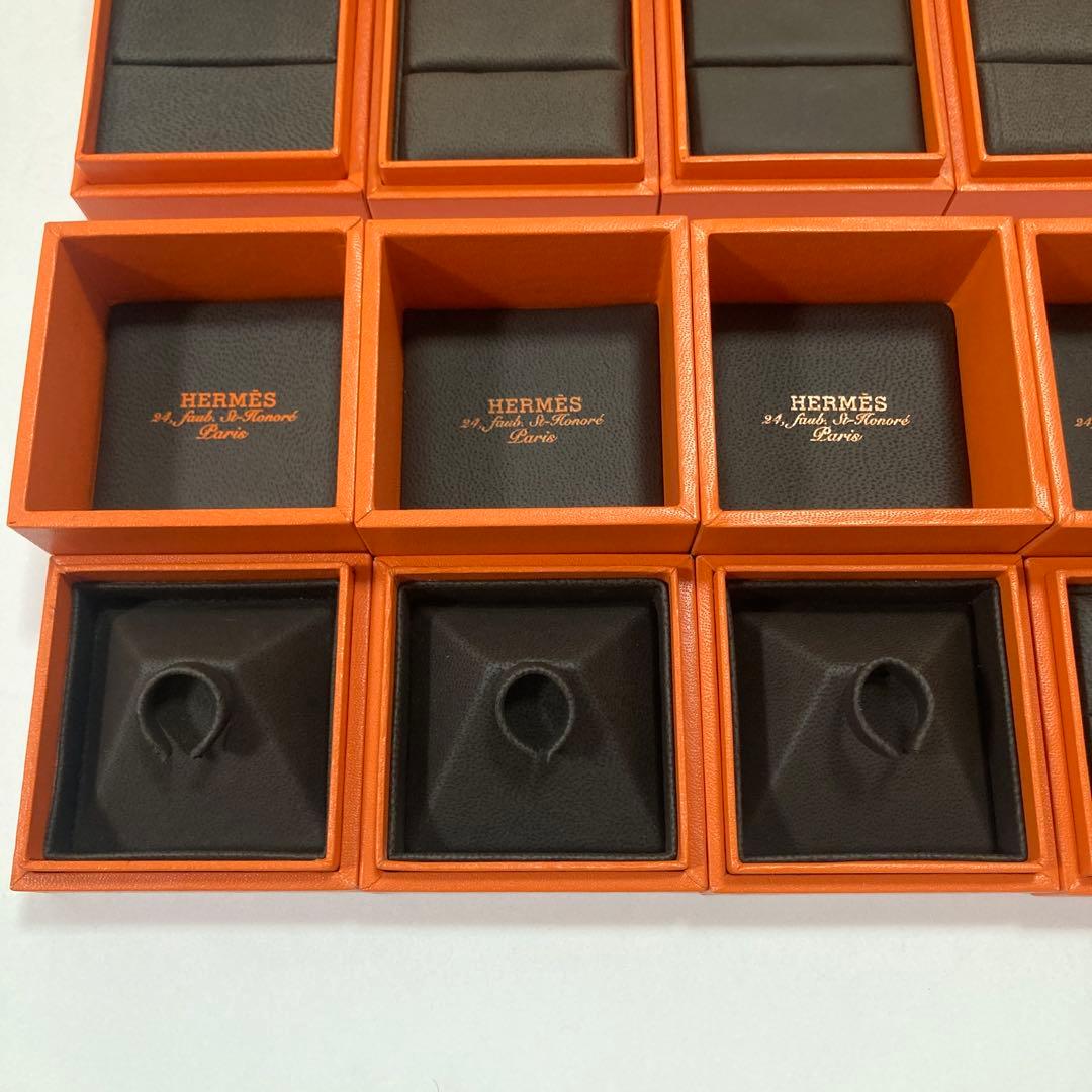 エルメス　リングケース　空箱　10点セット　レザー調　指輪入れ