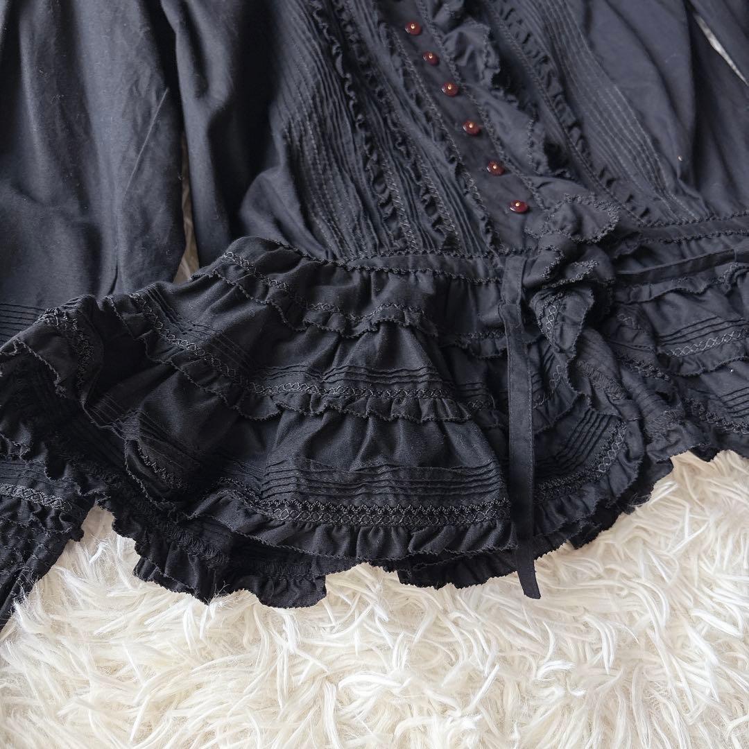 未使用級✨️ピンクハウス ボリュームフリルシャツ ピコフリル リボン バックロゴ